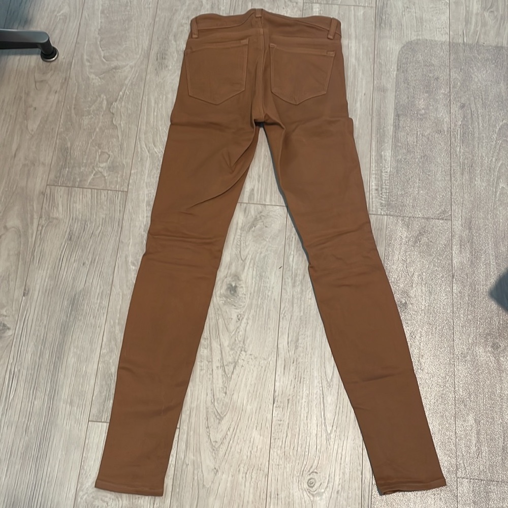 J Brand Skinny Jeans Sz 23 Coated Sands Caramel - Picture 2 of 7
